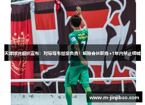 天津球迷组织宣布：对辱骂韦世豪负责！解除会长职务+1年内禁止领喊